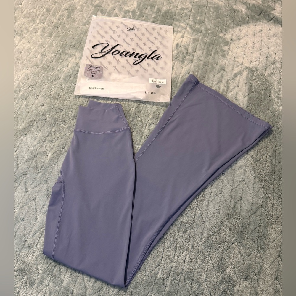YoungLA Legacy High-Waist Leggings - Dusty Blue